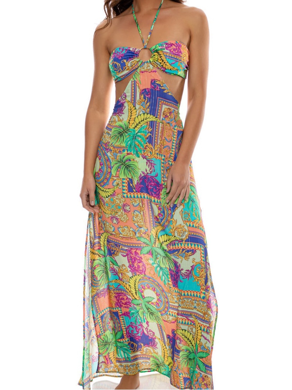 Luli Fama POSITANO - Bandeau Ring Cut Out Dress